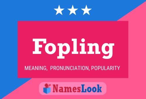 Постер имени Fopling