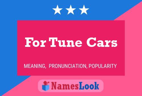 Постер имени For Tune Cars