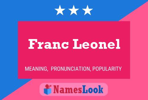 Постер имени Franc Leonel