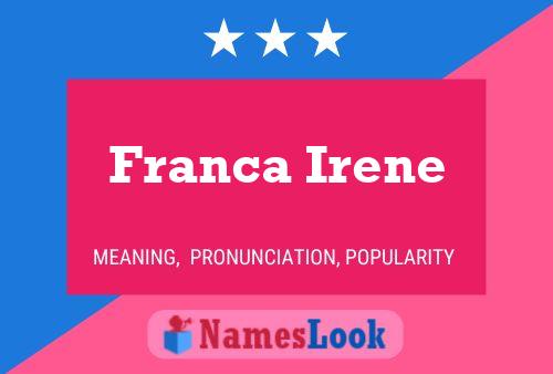 Постер имени Franca Irene