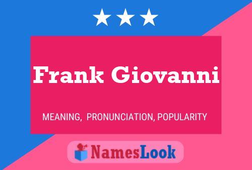 Постер имени Frank Giovanni