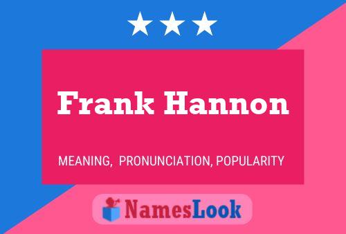 Постер имени Frank Hannon