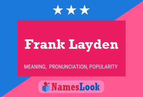 Постер имени Frank Layden