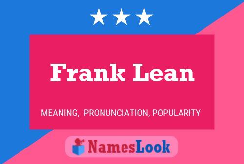 Постер имени Frank Lean