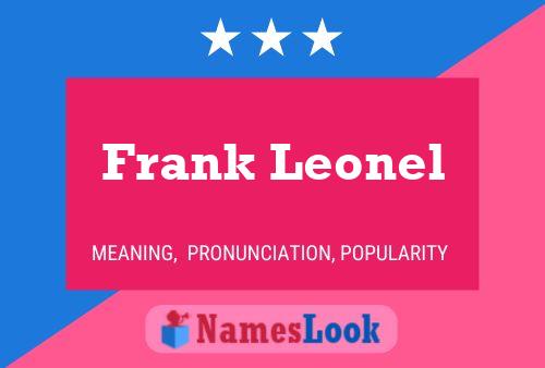 Постер имени Frank Leonel