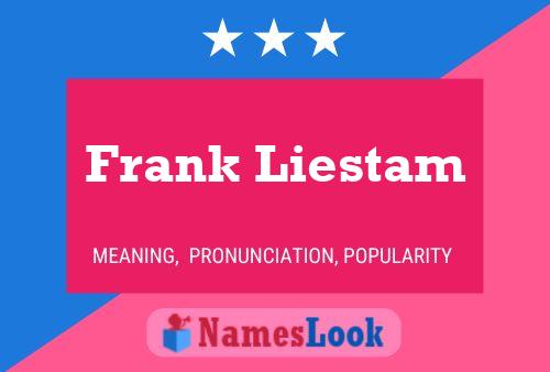 Постер имени Frank Liestam