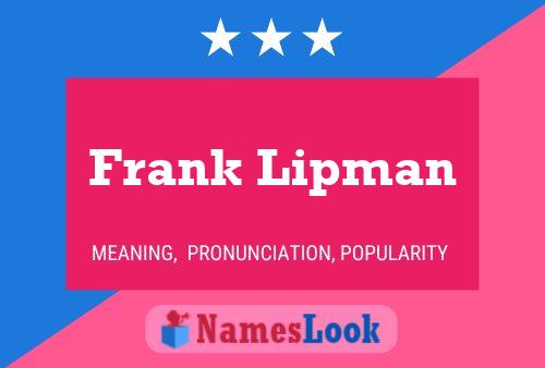 Постер имени Frank Lipman