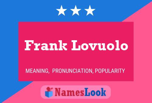 Постер имени Frank Lovuolo