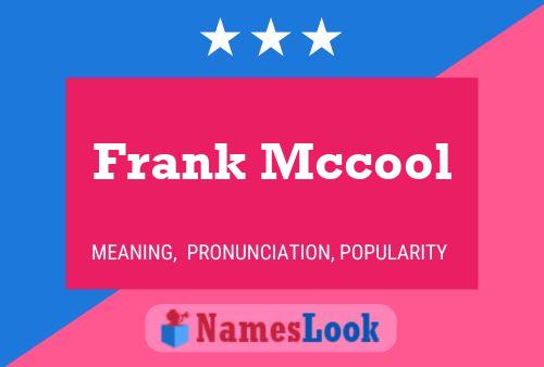 Постер имени Frank Mccool