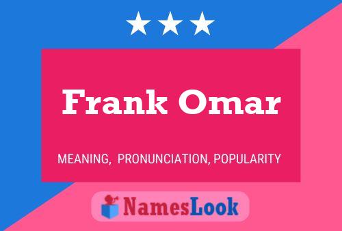 Постер имени Frank Omar