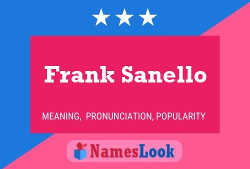 Постер имени Frank Sanello