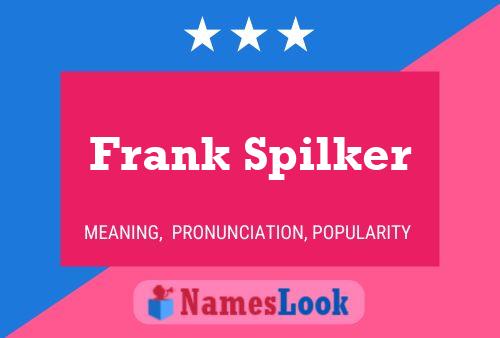 Постер имени Frank Spilker