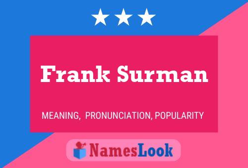 Постер имени Frank Surman