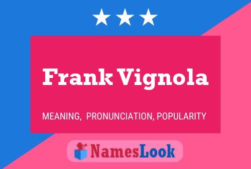 Постер имени Frank Vignola