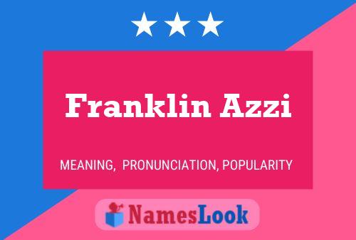 Постер имени Franklin Azzi