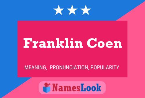 Постер имени Franklin Coen