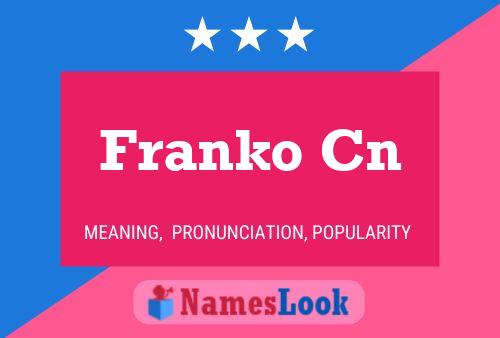 Постер имени Franko Cn