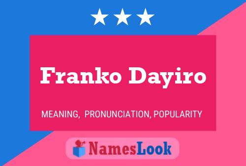 Постер имени Franko Dayiro