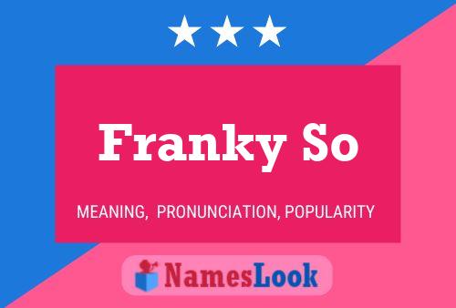 Постер имени Franky So