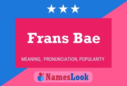 Постер имени Frans Bae