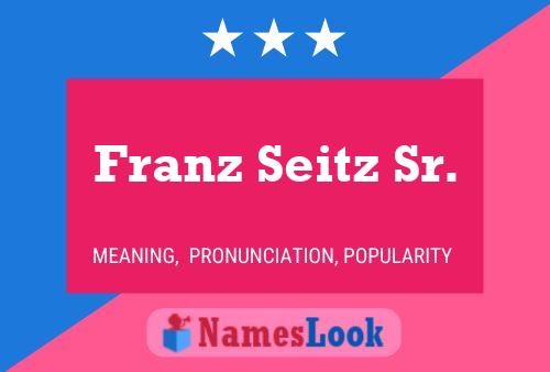 Постер имени Franz Seitz Sr.