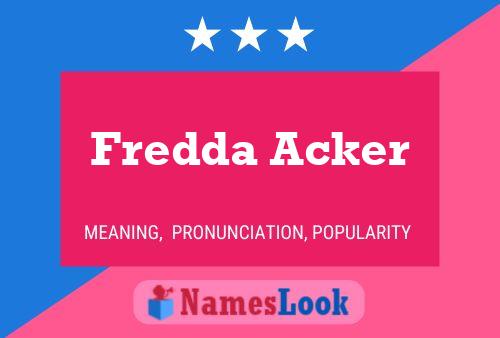 Постер имени Fredda Acker