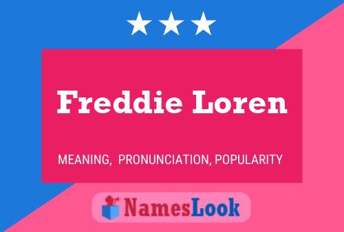 Постер имени Freddie Loren