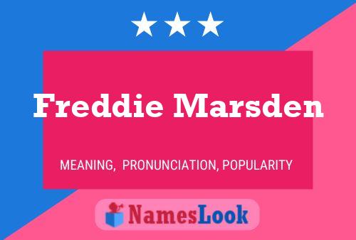 Постер имени Freddie Marsden