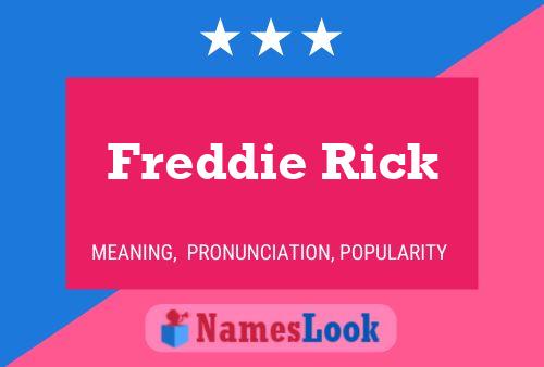 Постер имени Freddie Rick