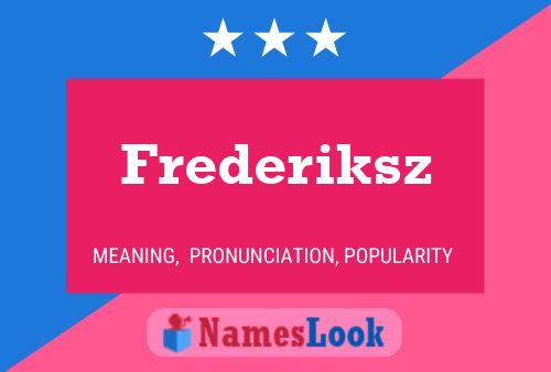 Постер имени Frederiksz