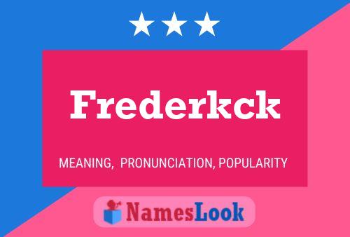 Постер имени Frederkck