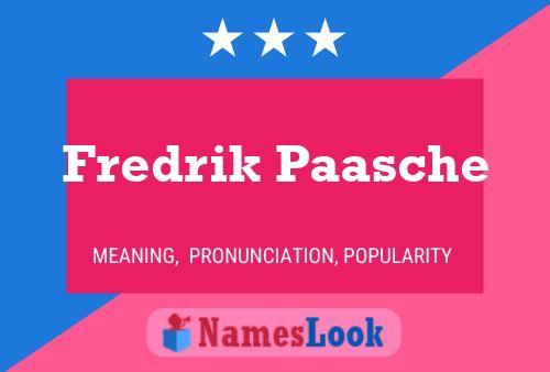 Постер имени Fredrik Paasche