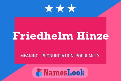 Постер имени Friedhelm Hinze