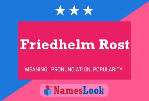 Постер имени Friedhelm Rost