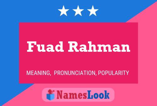 Постер имени Fuad Rahman