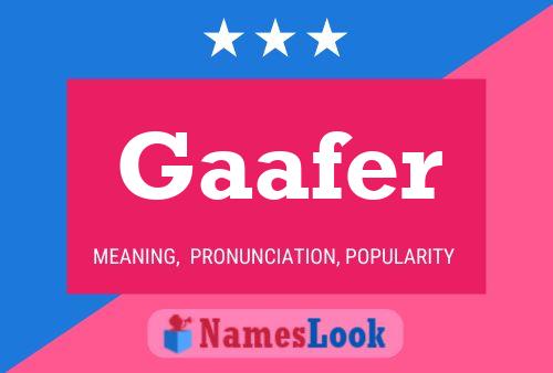 Постер имени Gaafer