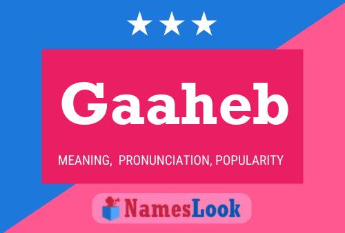 Постер имени Gaaheb