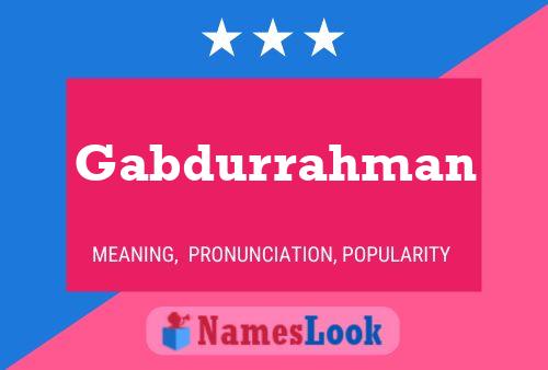 Постер имени Gabdurrahman