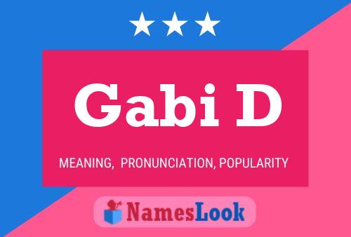 Постер имени Gabi D