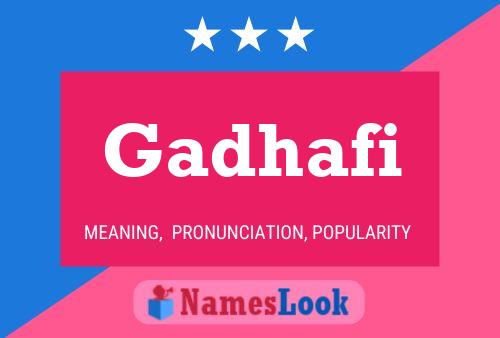 Постер имени Gadhafi