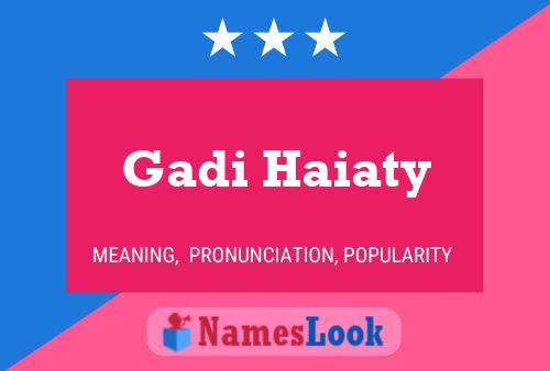 Постер имени Gadi Haiaty