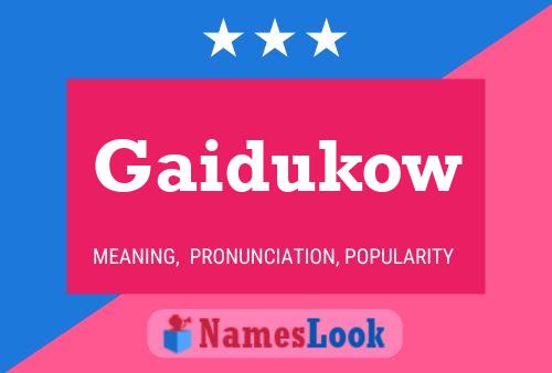 Постер имени Gaidukow