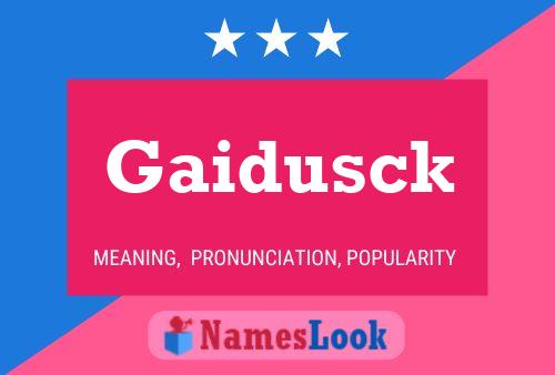 Постер имени Gaidusck