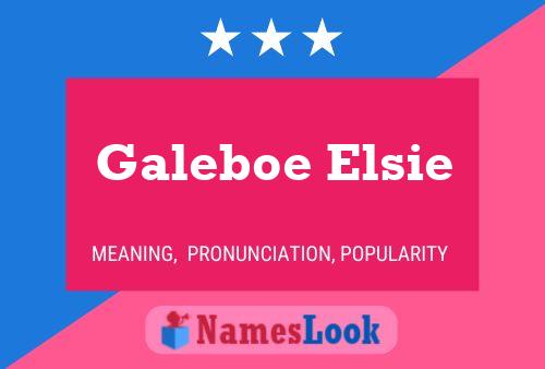 Постер имени Galeboe Elsie