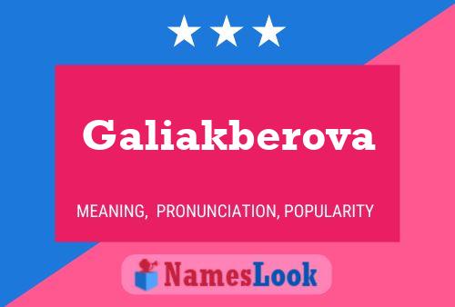 Постер имени Galiakberova