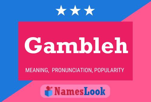 Постер имени Gambleh