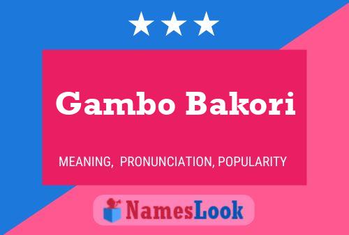 Постер имени Gambo Bakori