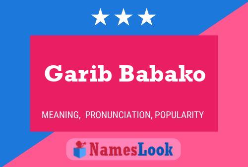 Постер имени Garib Babako