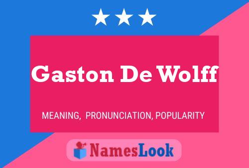 Постер имени Gaston De Wolff