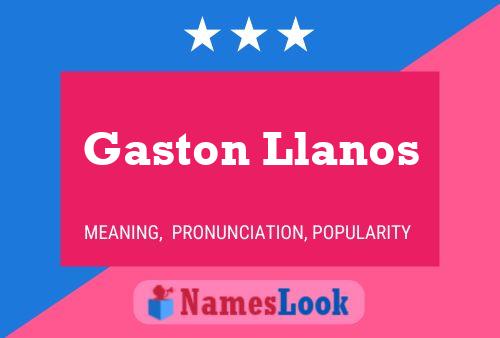 Постер имени Gaston Llanos